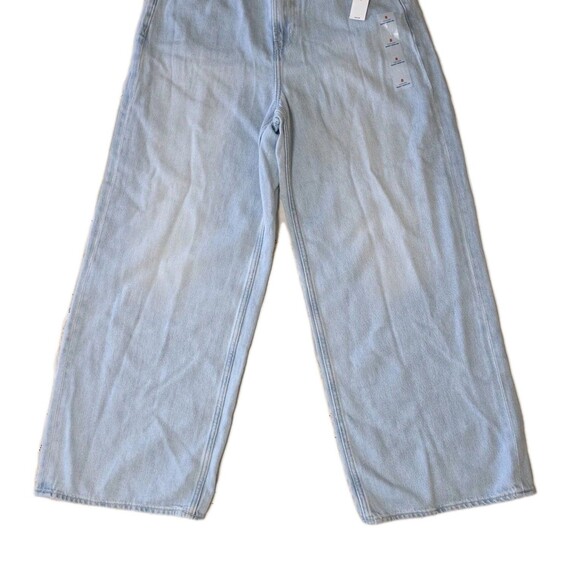 Old Navy Jeans Womens 8 Drapey High-Rise Baggy Wide-Leg Blue NEW!! MSRP $49.99 - Picture 1 of 5